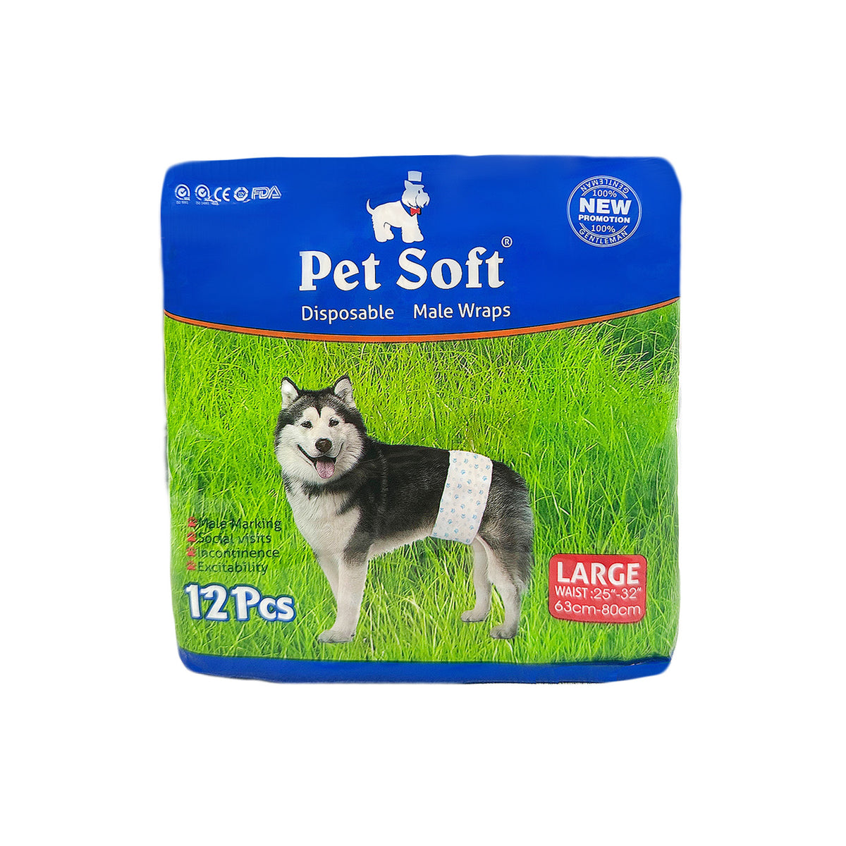 doggy① Pet Soft Disposable Male Wrap Dog Diaper – Pets' Station