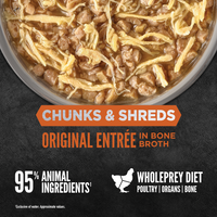 Orijen Chunks & Shreds Original Entree In Bone Broth Cat Canned Food