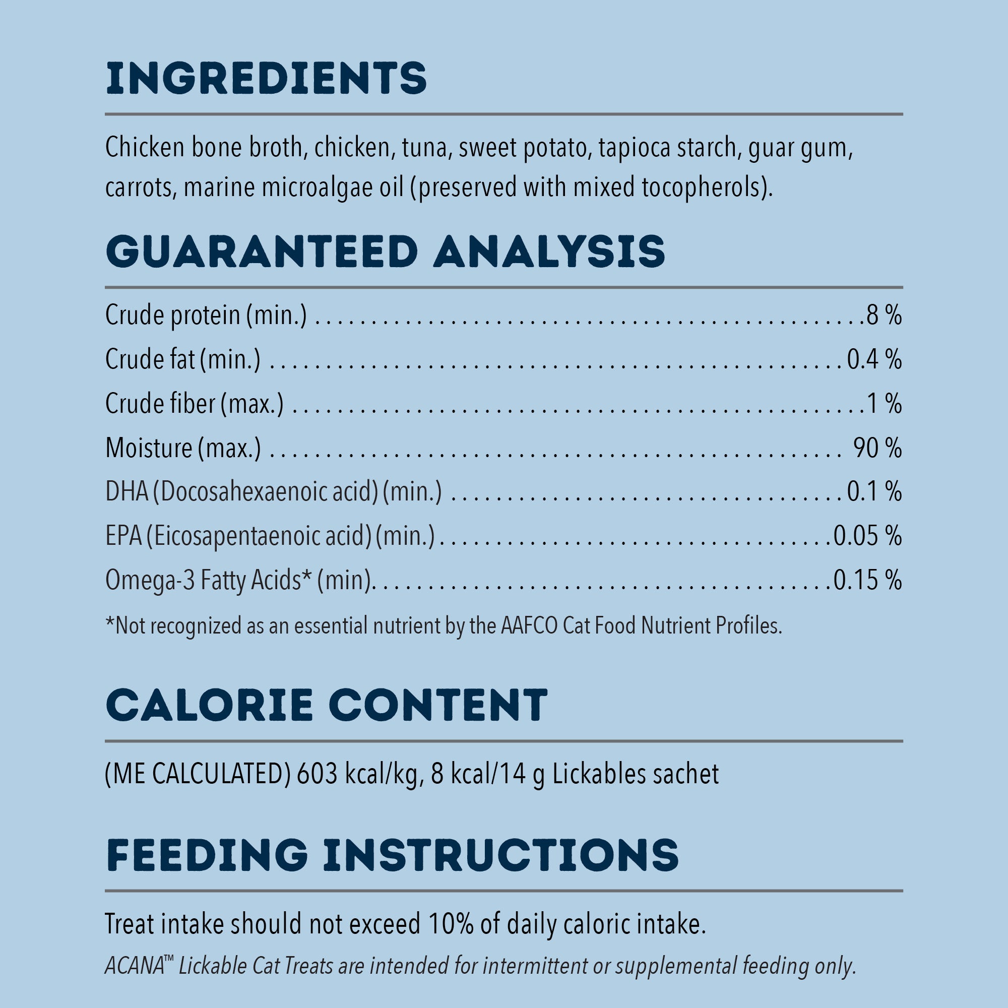 Acana Lickables Chicken & Tuna Recipe Puree Cat Treats