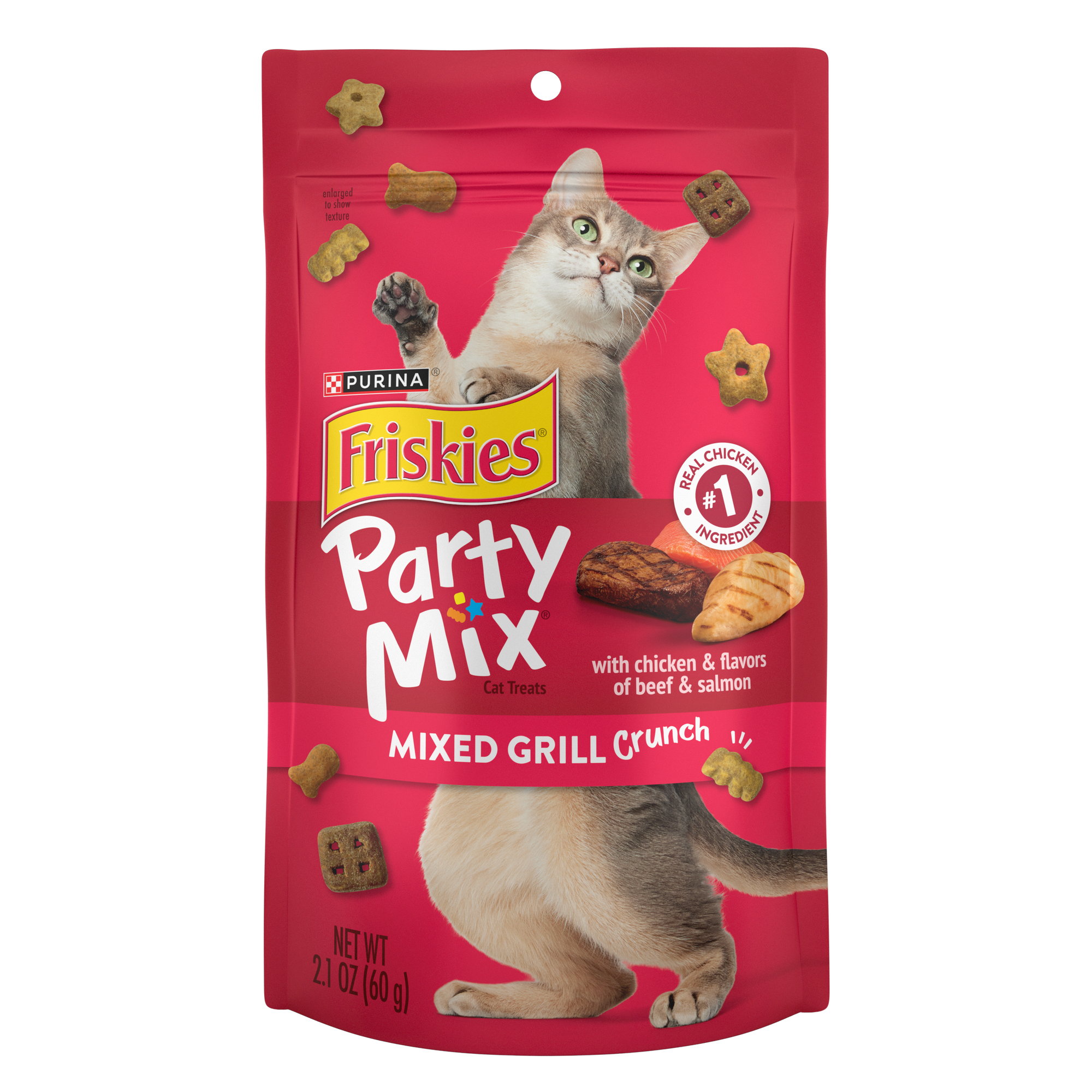 Friskies Party Mix Crunch Mixed Grill Adult Cat Treats