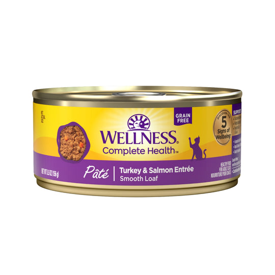 Wellness Complete Health Grain-Free Turkey & Salmon Pate Canned Cat Food