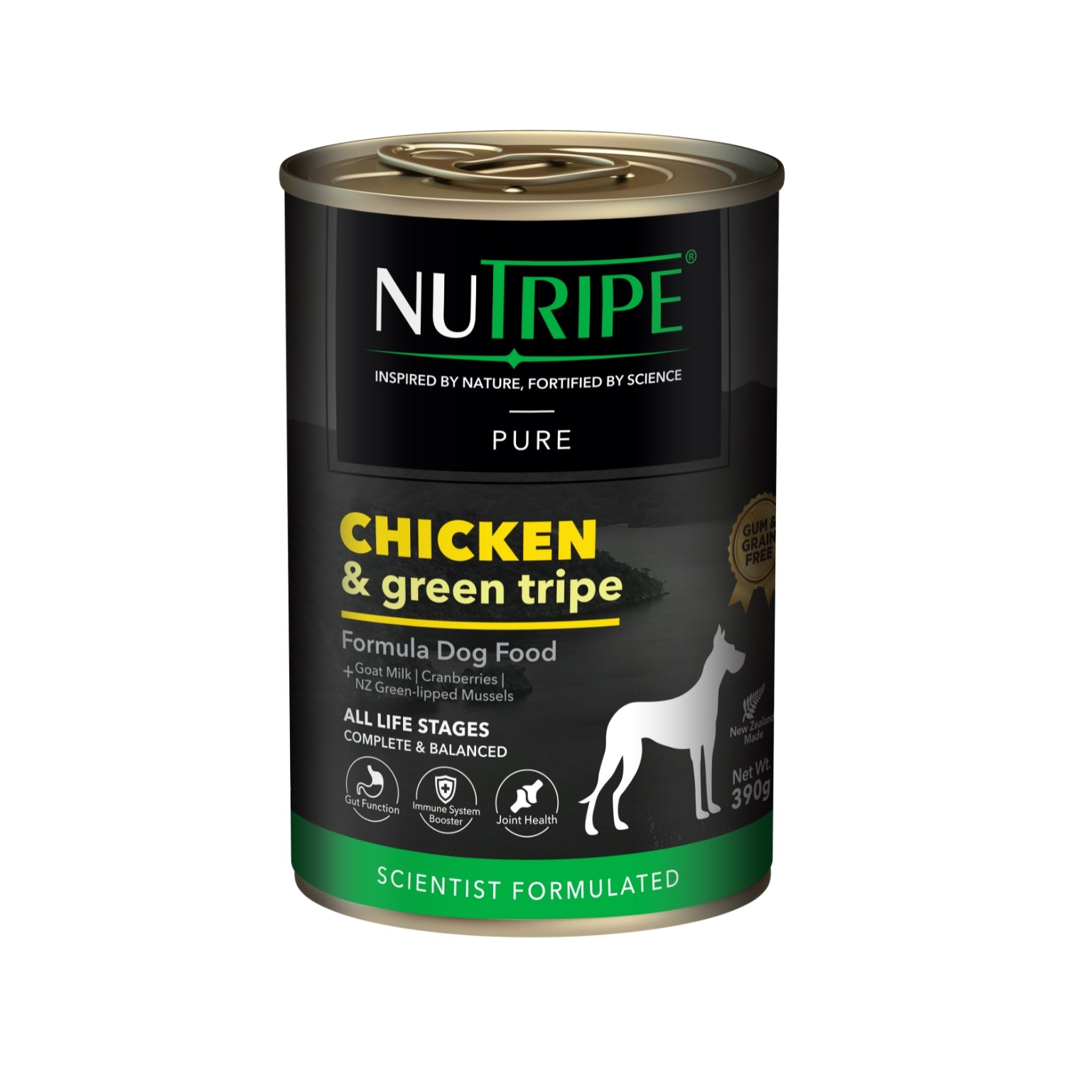 Nutripe Pure Chicken & Green Tripe Gum-Free Wet Dog Canned Food