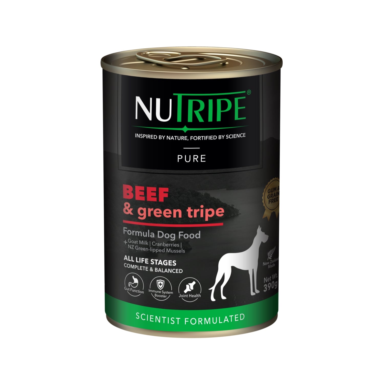 Nutripe Pure Beef & Green Tripe Gum-Free Wet Dog Canned Food