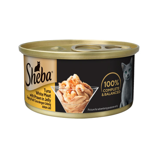 Sheba Tuna White Meat with Prawn in Jelly Canned Cat Food