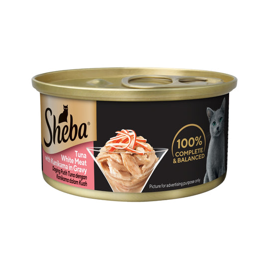 Sheba Tuna White Meat with Kanikama in Gravy Canned Cat Food