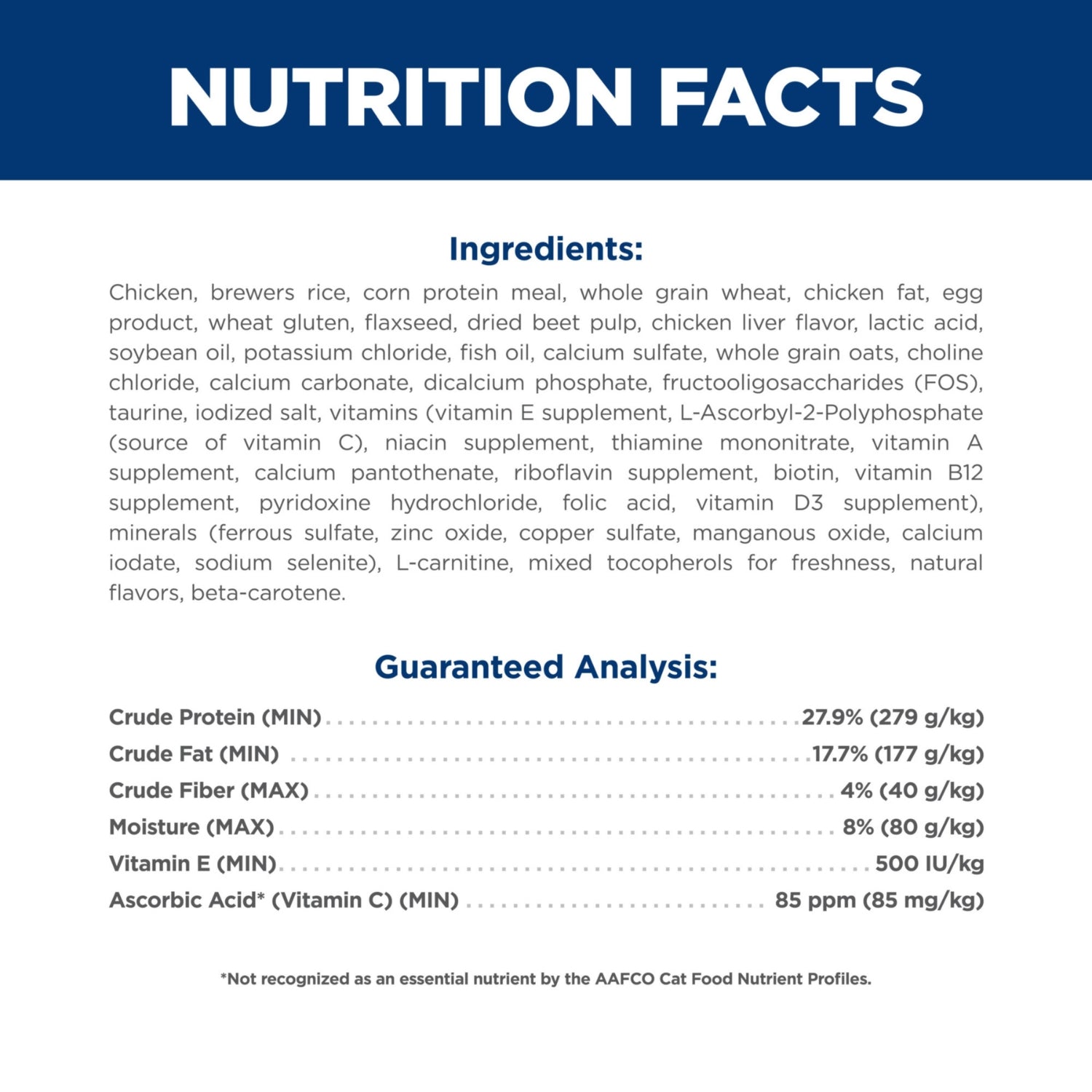 Science Diet Adult 11+ Chicken Recipe Dry Cat Food