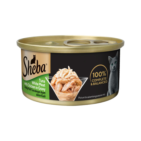 Sheba Tuna White Meat with Chicken in Gravy Canned Cat Food