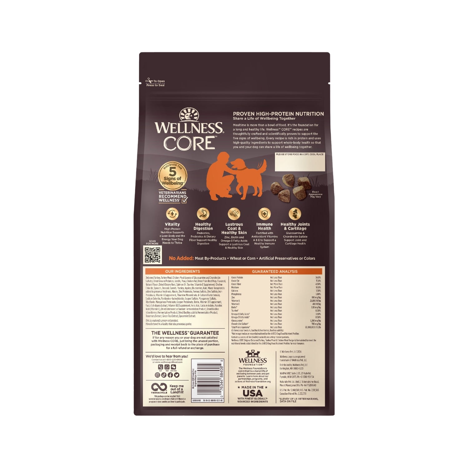 Wellness CORE Grain Free Original Turkey & Chicken Recipe Dry Dog Food