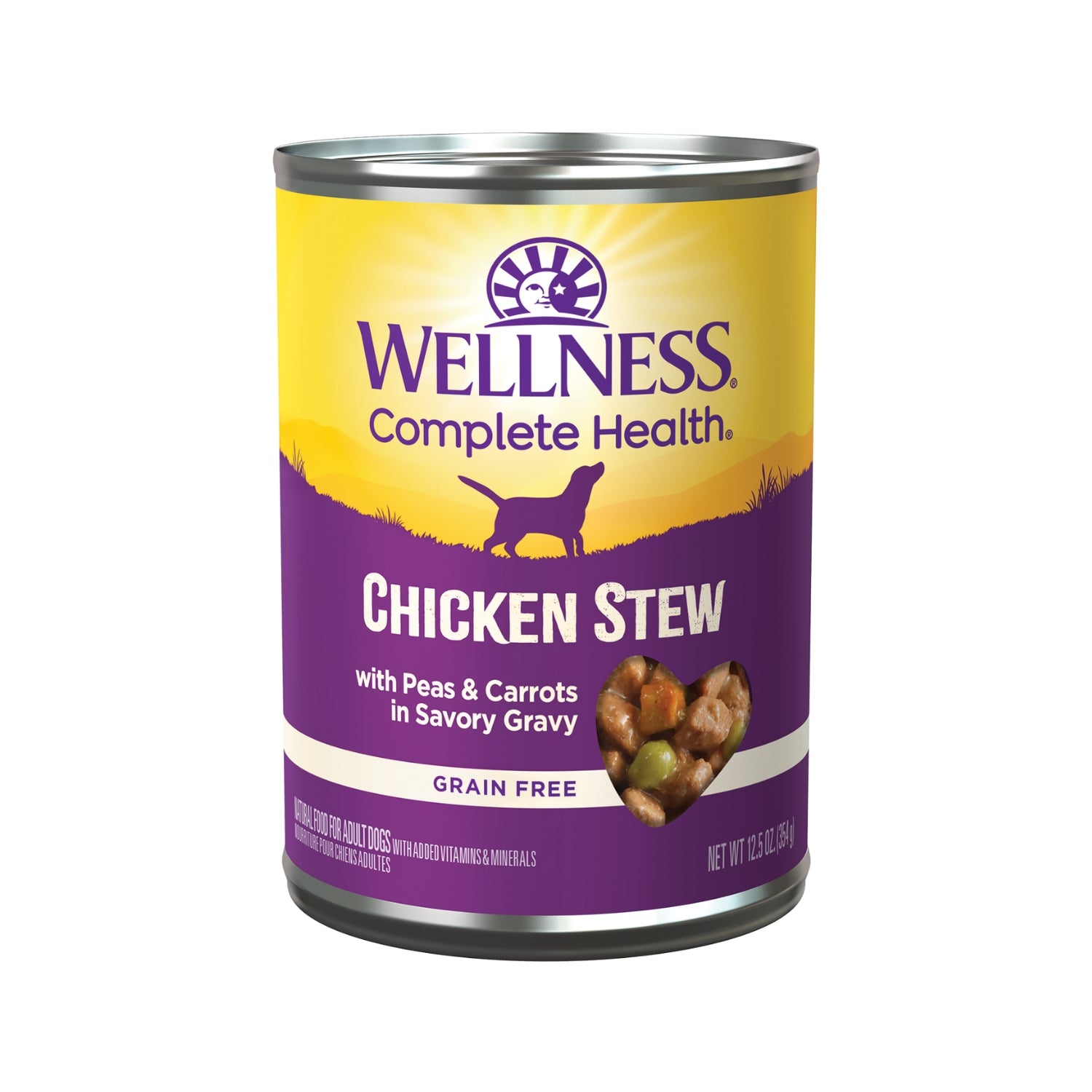 Wellness Complete Health Grain-Free Chicken Stew with Peas & Carrots in Savory Gravy Wet Dog Food