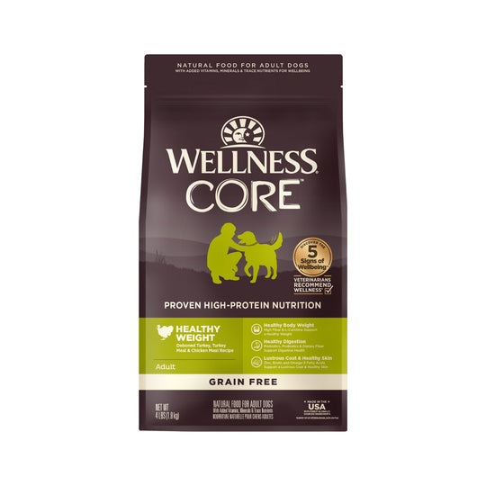 Wellness CORE Grain Free Healthy Weight Adult (Reduced Fat) Turkey & Chicken Recipe Dry Dog Food
