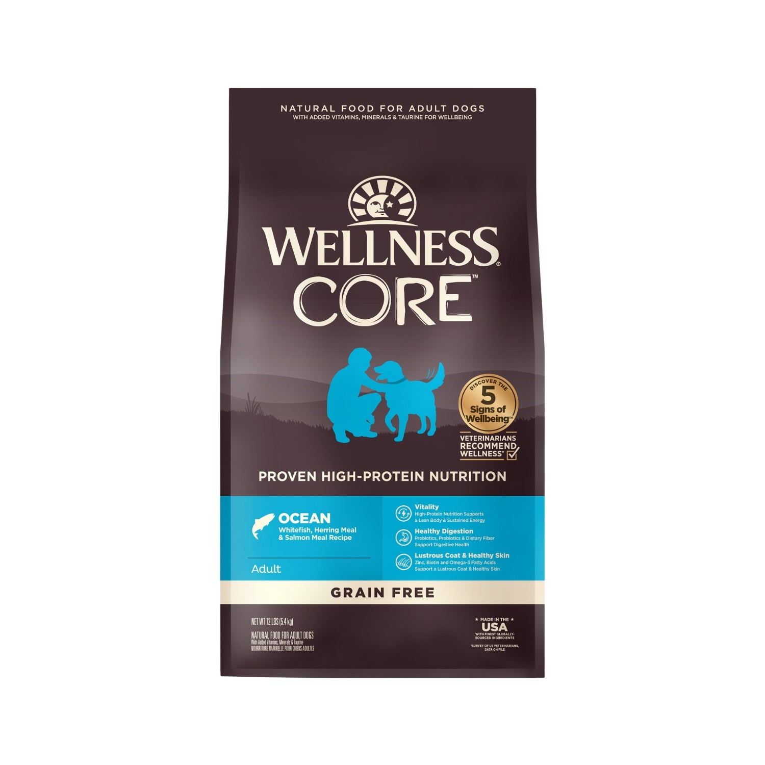Wellness CORE Grain Free Ocean Whitefish, Herring & Salmon Recipe Dry Dog Food