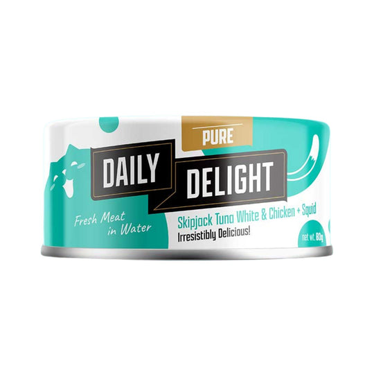 Daily Delight Pure Skipjack Tuna & Chicken Wet Cat Food - Squid