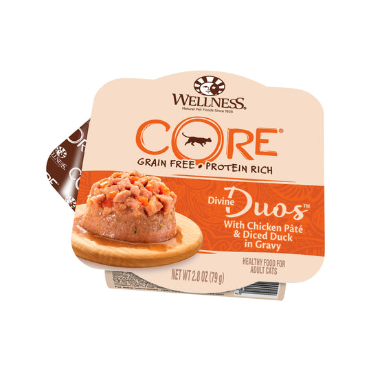 Wellness CORE Divine Duos Chicken Pate & Diced Duck Pate Wet Cat Food
