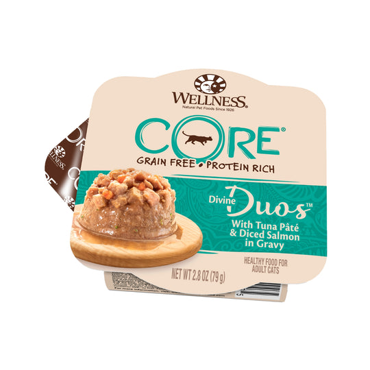 Wellness CORE Divine Duos Tuna Pate & Diced Salmon Pate Wet Cat Food