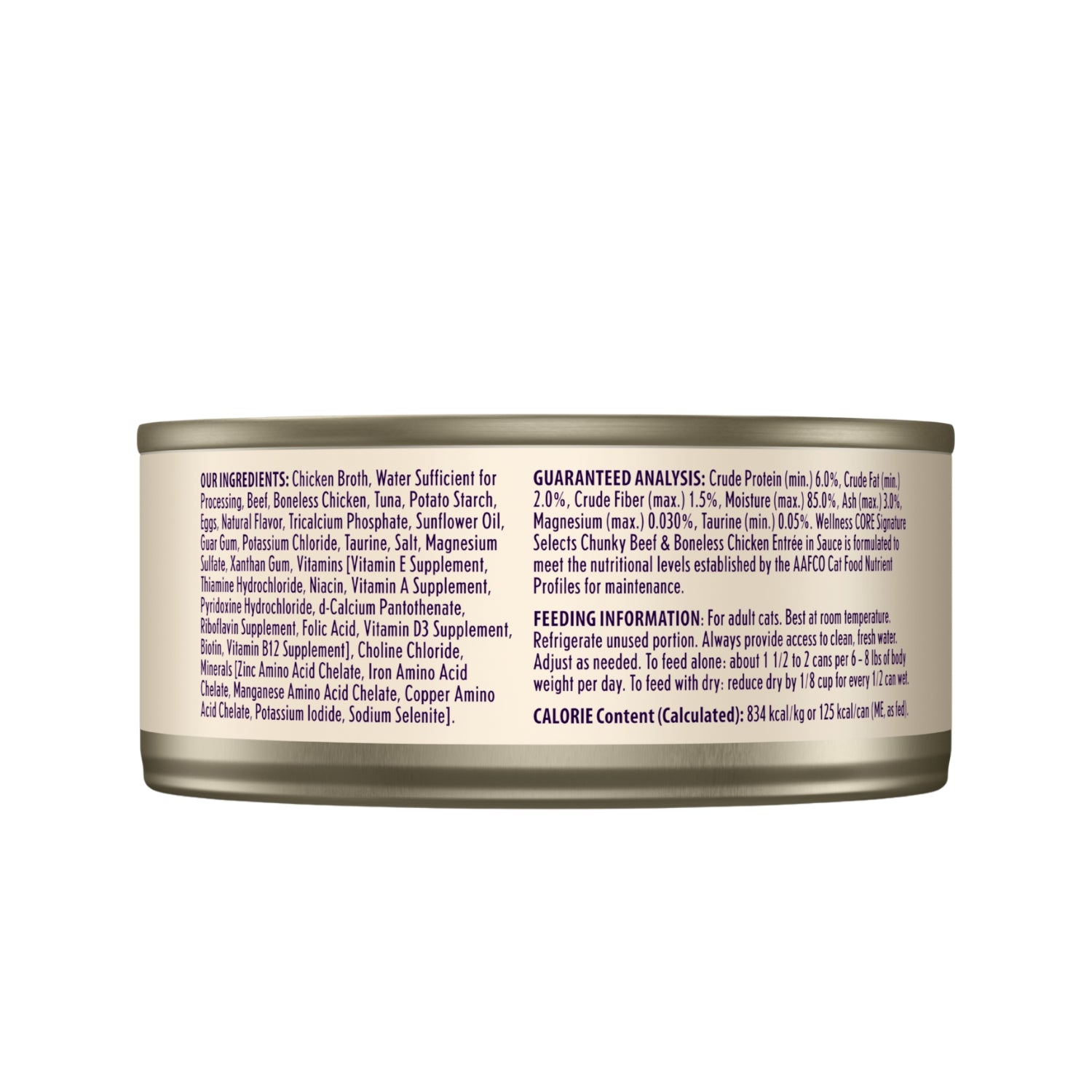 Wellness CORE Signature Selects Grain-Free Chunky Beef & Boneless Chicken Entree Canned Cat Food
