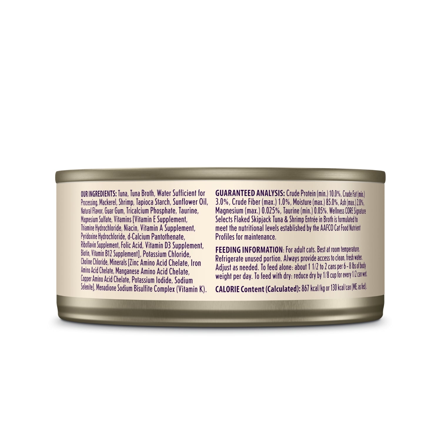 Wellness CORE Signature Selects Grain-Free Flaked Skipjack Tuna & Shrimp Entrée Canned Cat Food