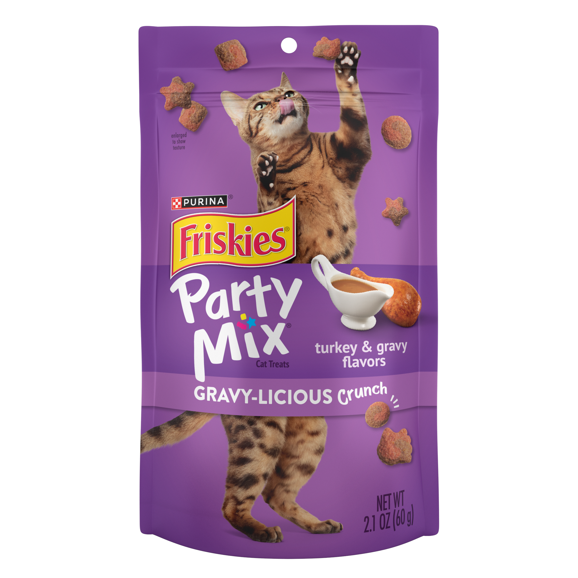 Friskies Party Mix Crunch Gravy-licious Turkey & Gravy Adult Cat Treats