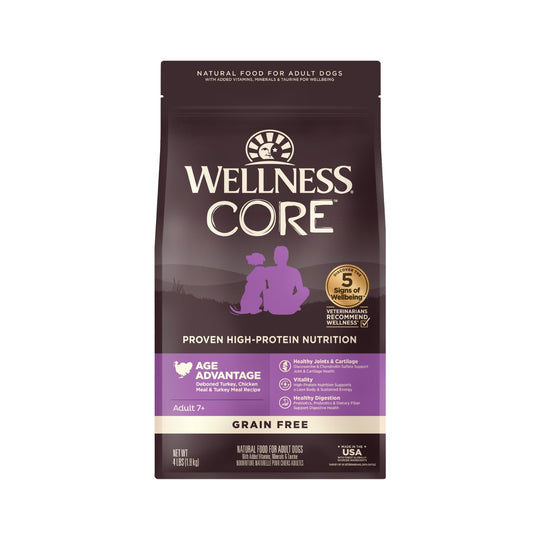 Wellness CORE Grain Free Age Advantage Adult 7+ Senior Dry Dog Food
