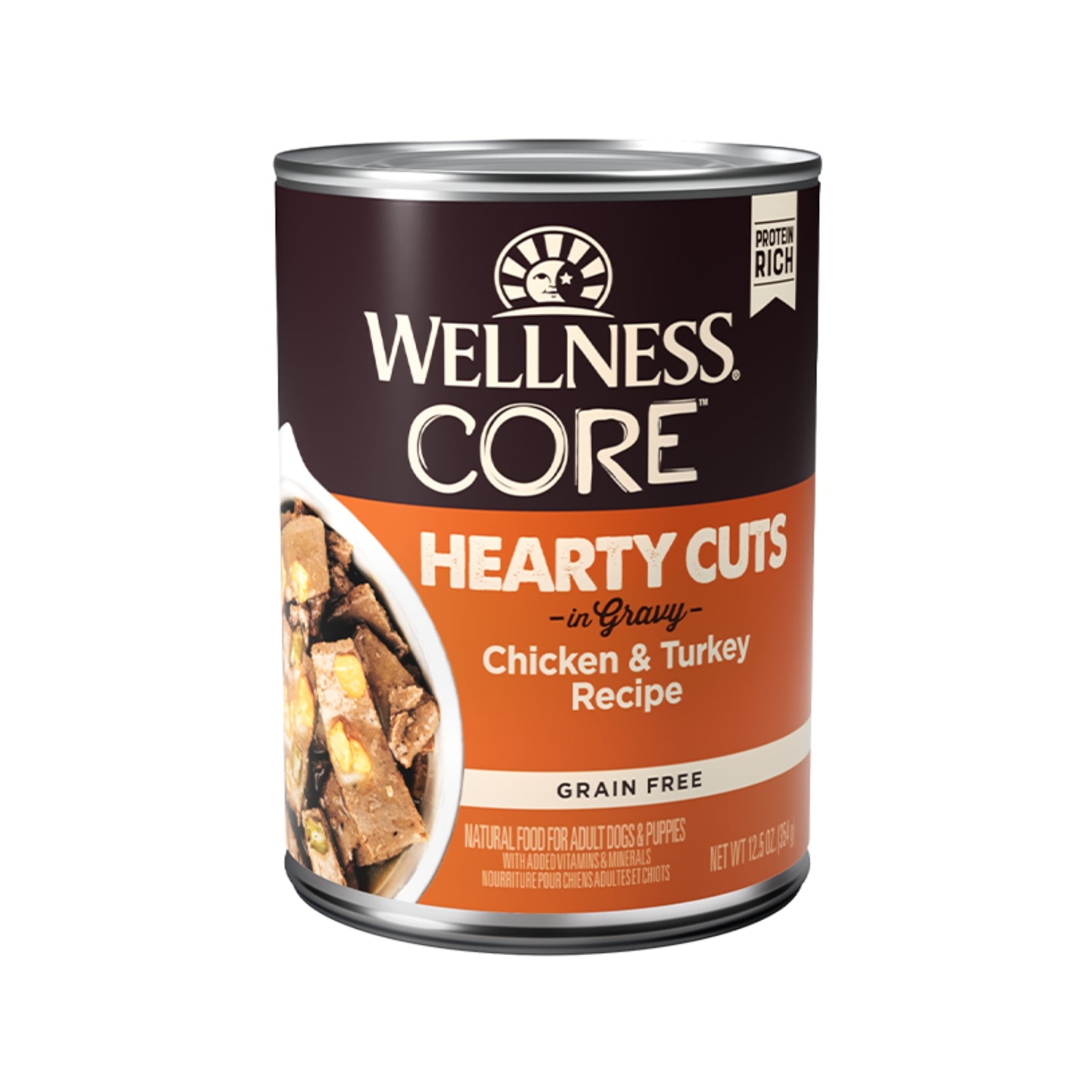 Wellness CORE Grain-Free Hearty Cuts in Gravy Chicken & Turkey Wet Dog Food