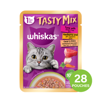 Whiskas Tasty Mix Tuna And Kanikama With Carrot In Gravy Pouch Wet Cat Food 70g