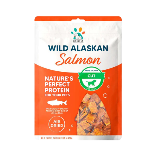 Singapaw Wild Alaskan Prime Salmon Cut Air Dried Dog Treats