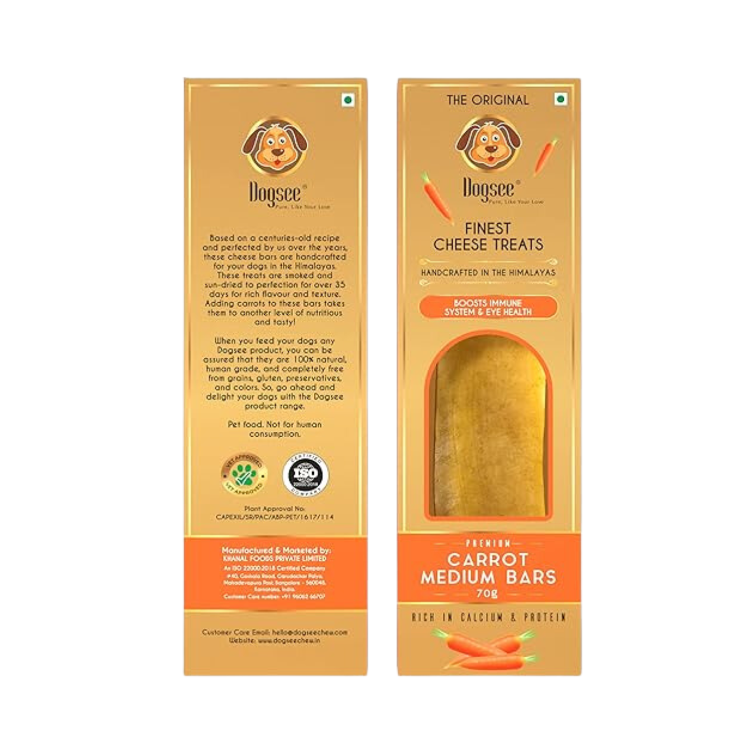 Dogsee Singles Carrot Medium Bar