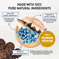 Singapaw Wild Atlantic Cod Fish With Blueberry Grain-Free Air-Dried Dog Treats