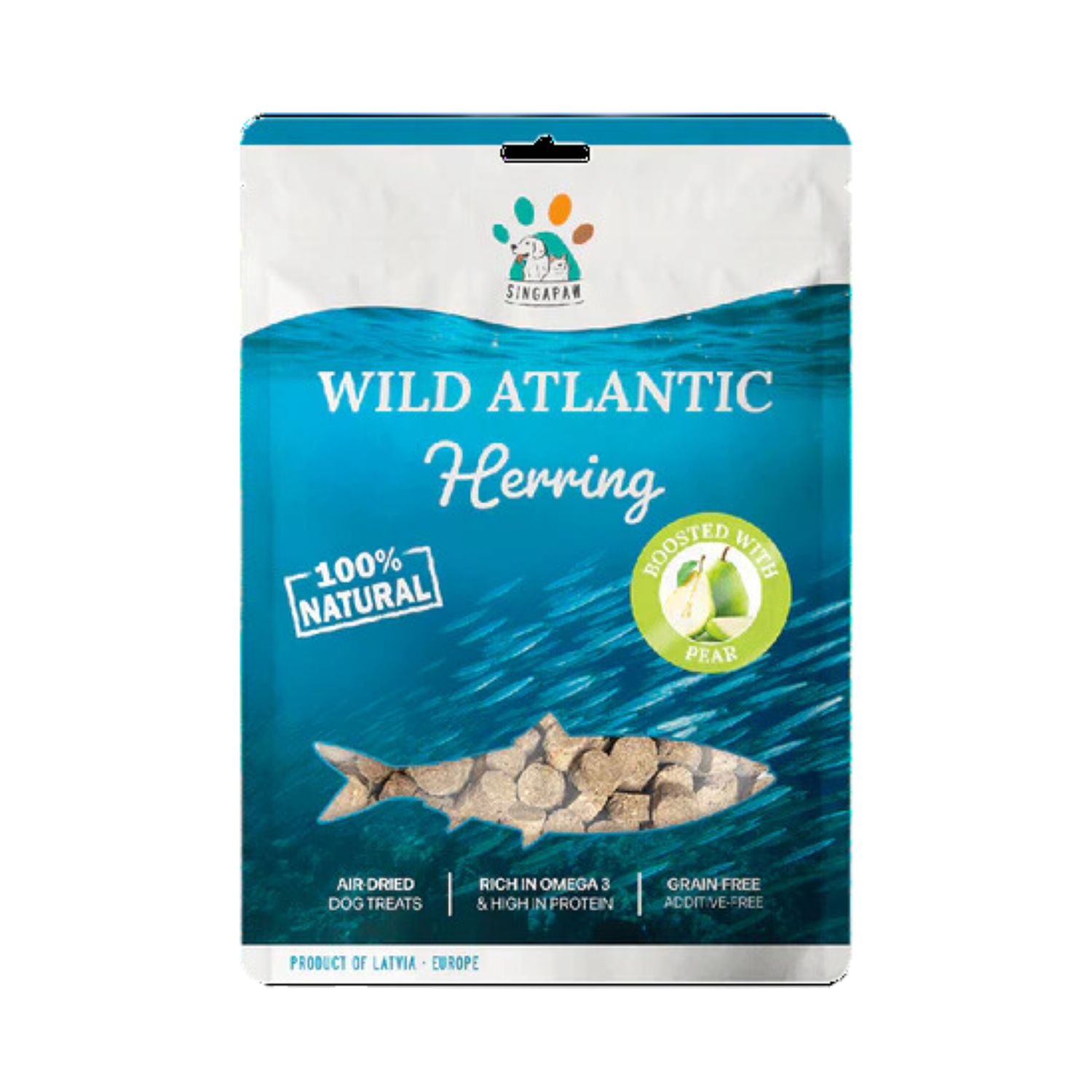 Singapaw Wild Atlantic Herring With Pear Grain-Free Air-Dried Dog Treats