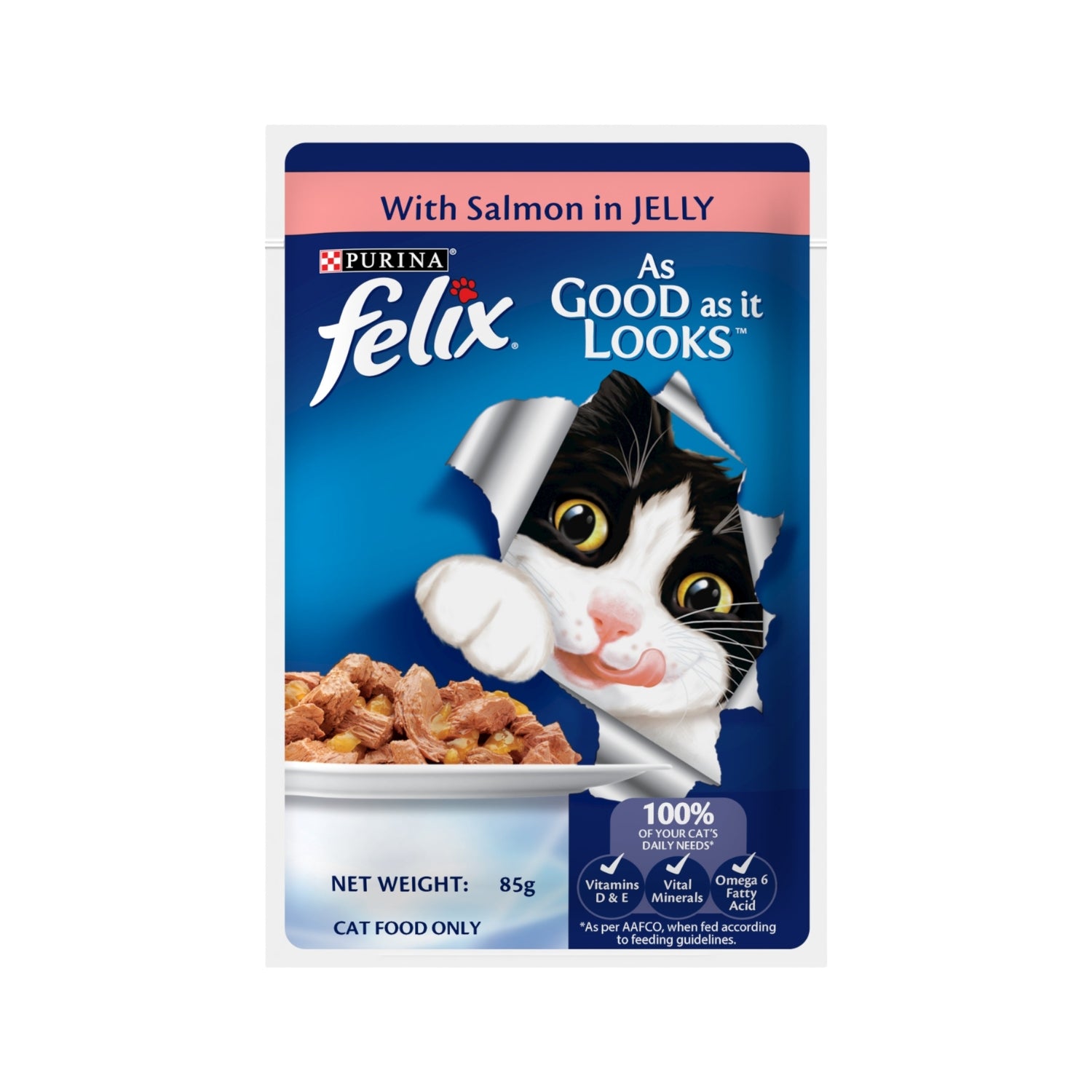 Felix Salmon in Jelly Pouch Cat Food