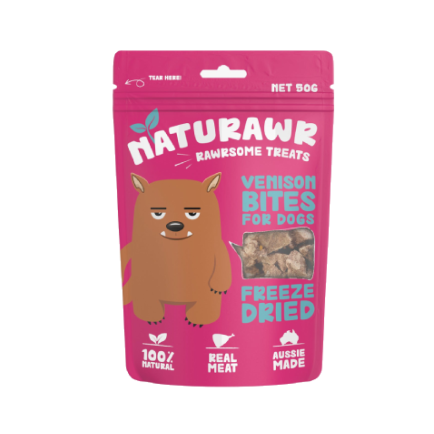 Naturawr Venison Bites Freeze Dried Dog treat