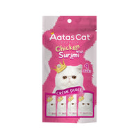 Aatas Cat Crème Purée Chicken with Surimi Liquid Cat Treats