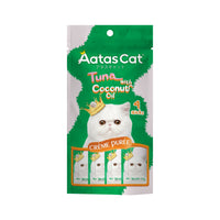 Aatas Cat Crème Purée Tuna with Coconut Oil Liquid Cat Treats