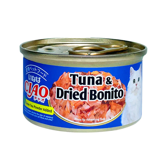 Ciao White Meat Tuna & Dried Bonito In Jelly Canned Cat Food 75g