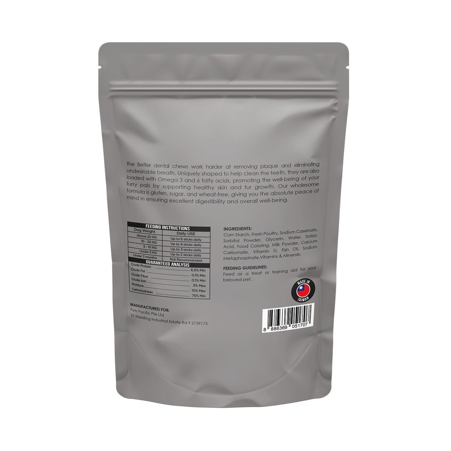 The Better Dental Chews Milk + Calcium