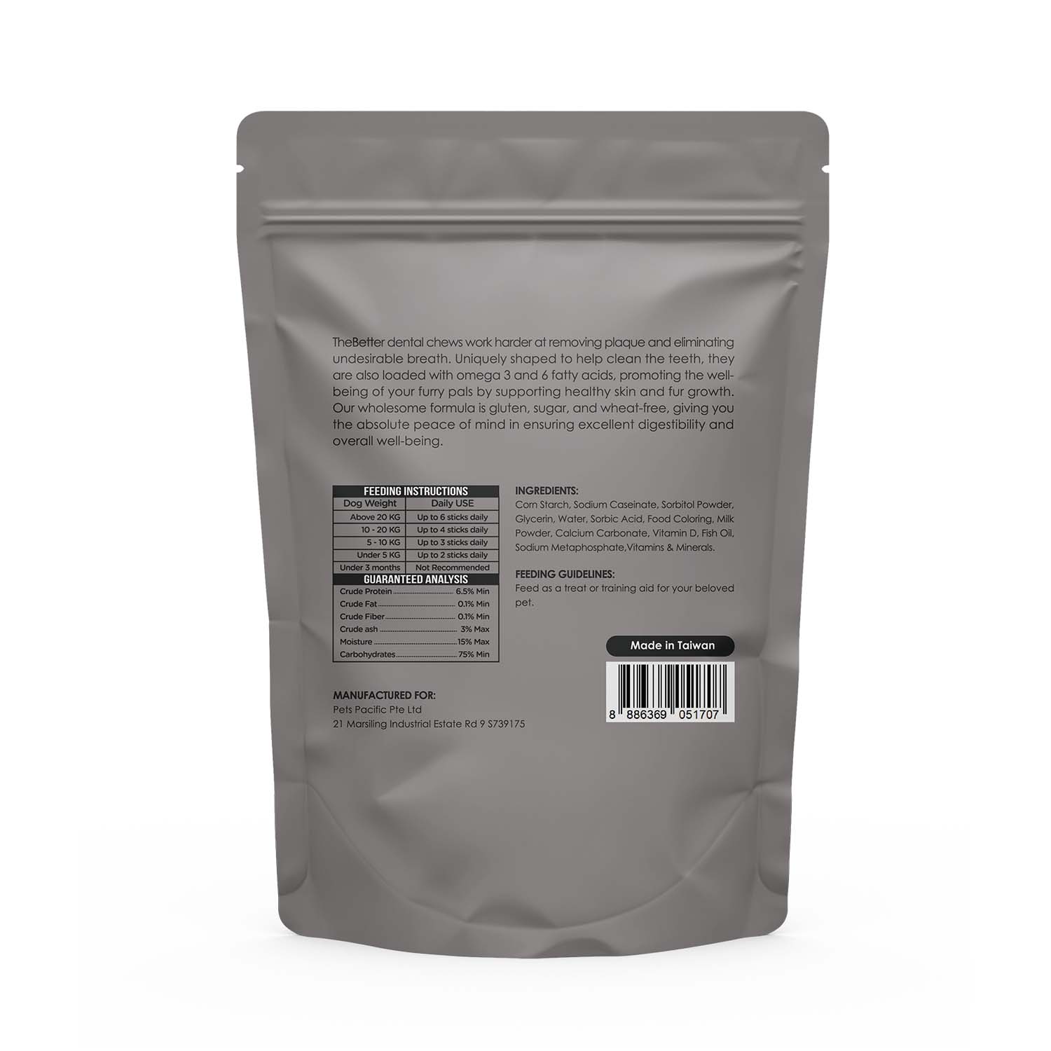 The Better Dental Chews Milk + Calcium