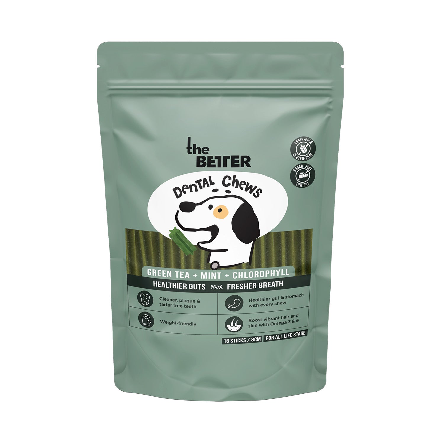 The Better Dental Chews Green Tea + Mint + Chlorophyll