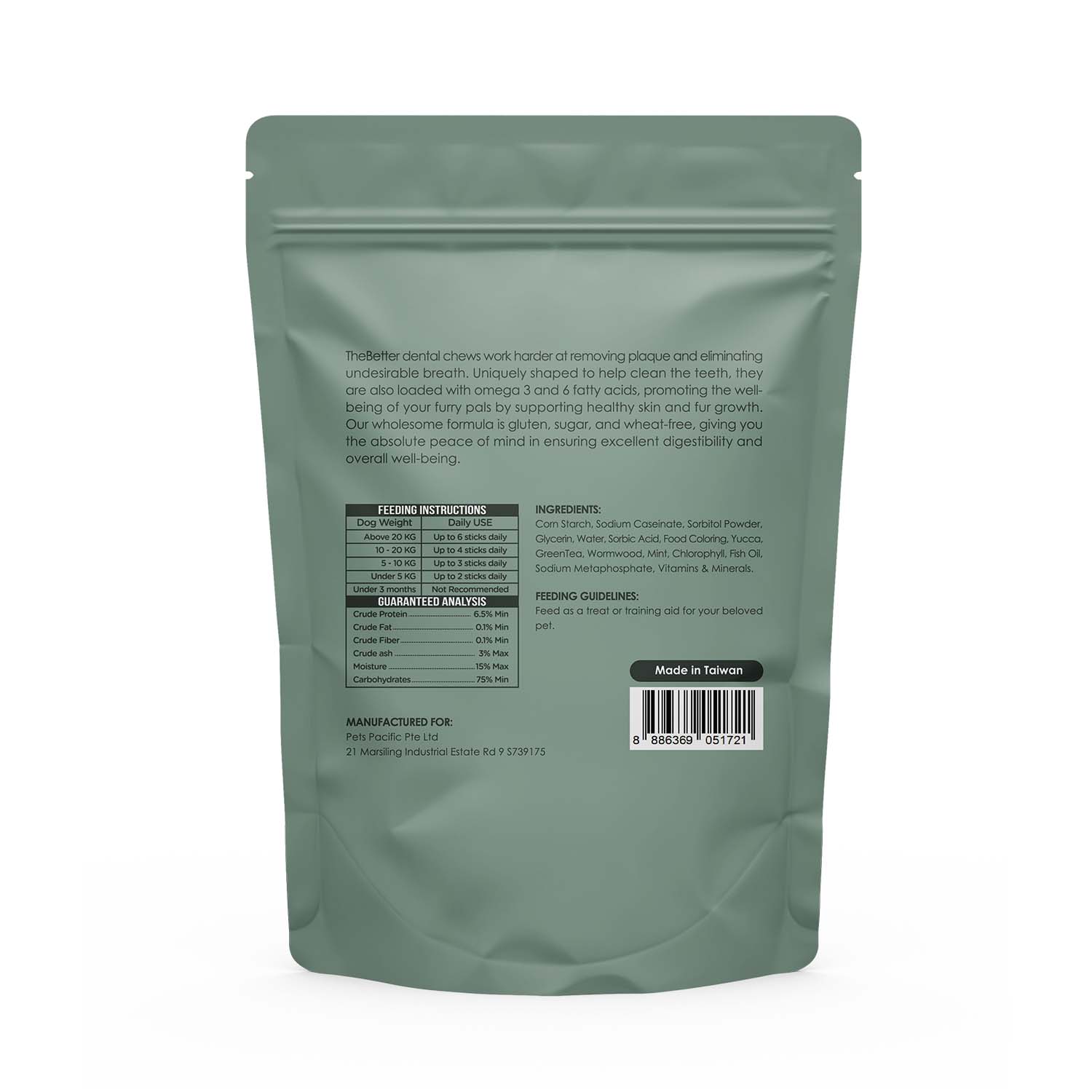 The Better Dental Chews Mint + Chlorophyll