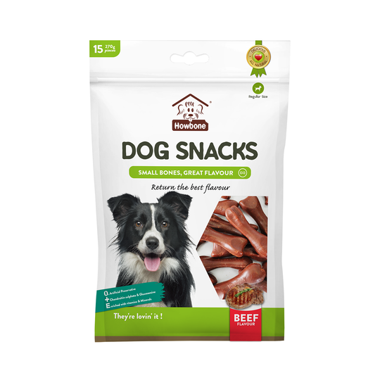 HOWBONE Dog Snacks Small Bone Beef Flavour