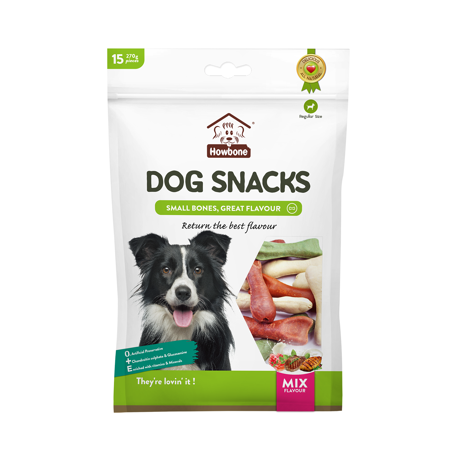 HOWBONE Dog Snacks Small Bone Mix Flavour