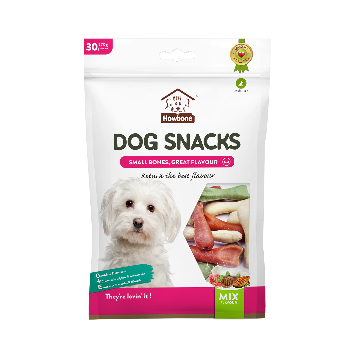 HOWBONE Dog Snacks Mini Bone Mix Flavour