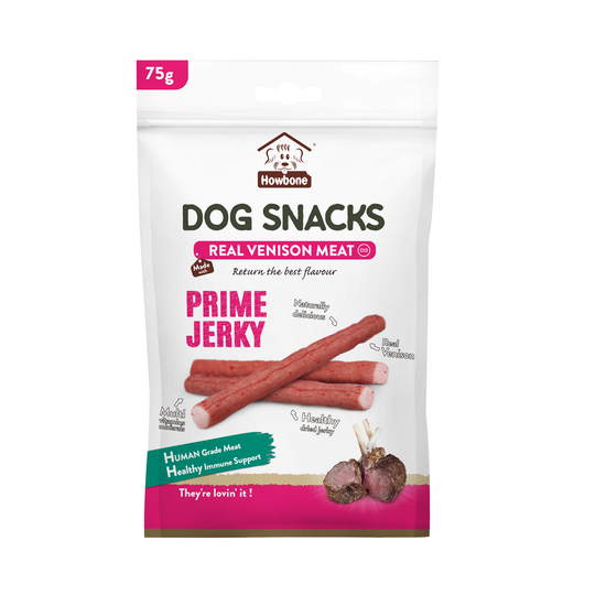 HOWBONE Dog Snacks Prime Jerky Venison Sticks