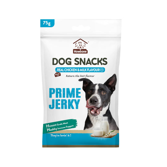 HOWBONE Dog Snacks Prime Jerky Chicken & Milk Sticks