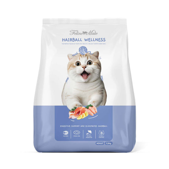 Feline Mate Hairball Wellness Cat Dry Food with Salmon