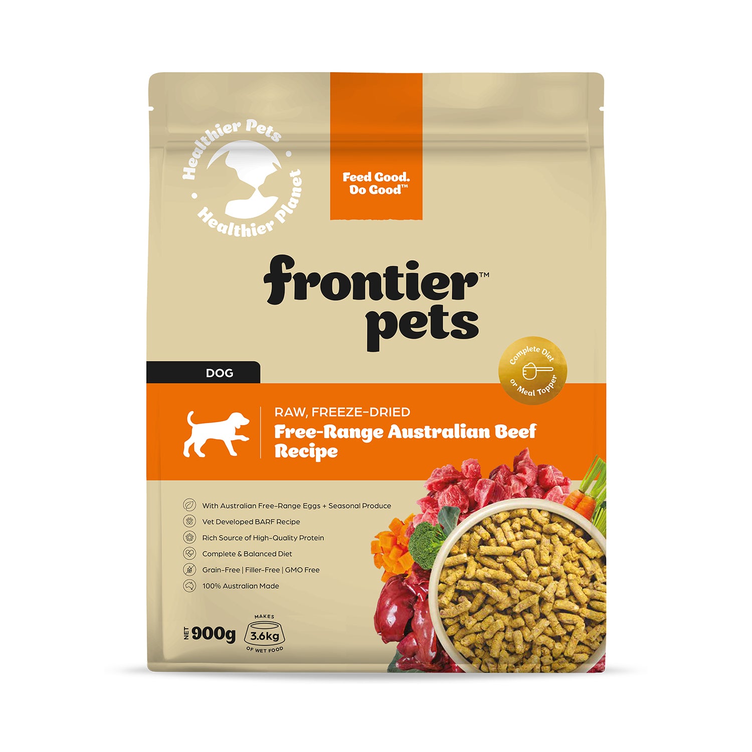 Frontier Free-Range Freeze-Dried Raw Beef Adult Dog Food