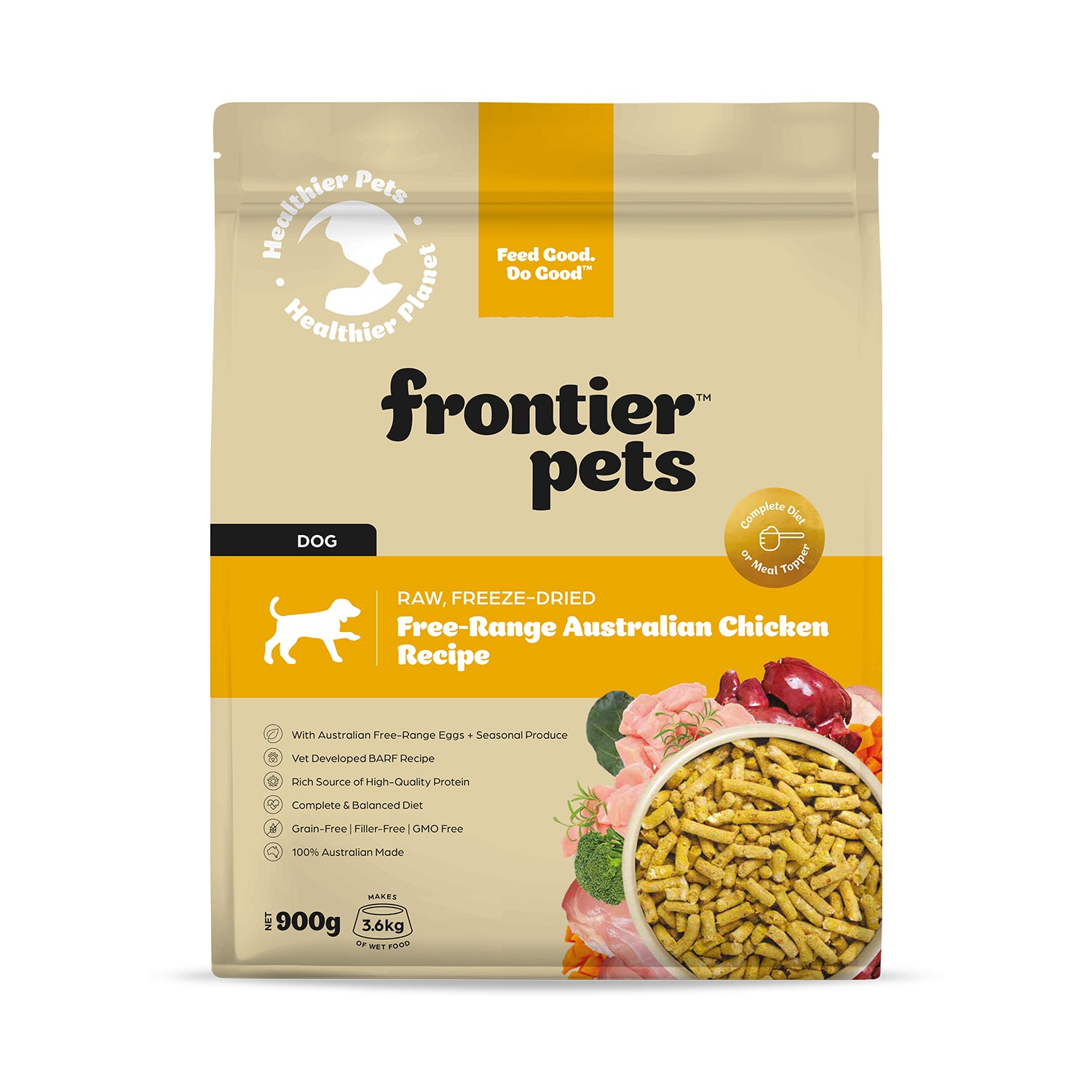Frontier Free-Range Freeze-Dried Raw Chicken Adult Dog Food