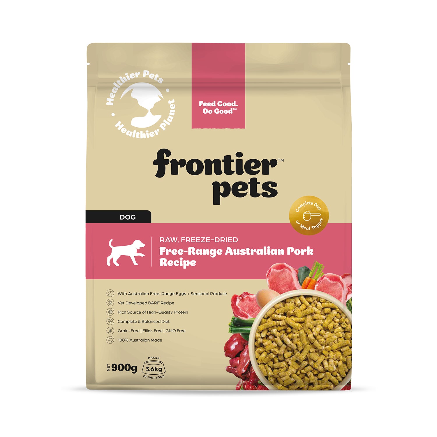 Frontier Free-Range Freeze-Dried Raw Pork Adult Dog Food