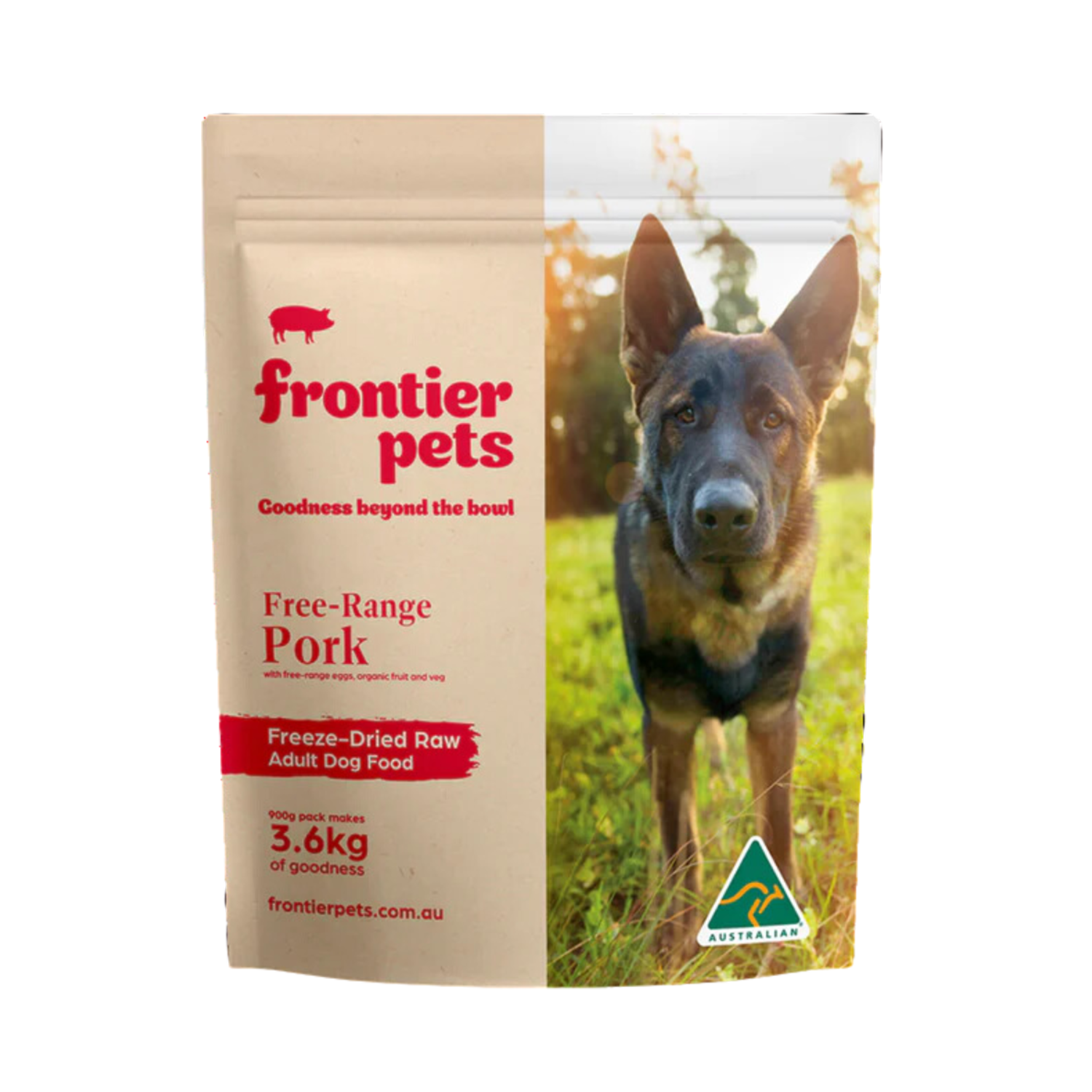 Frontier Free Range Freeze Dried Raw Pork Adult Dog Food Pets Station