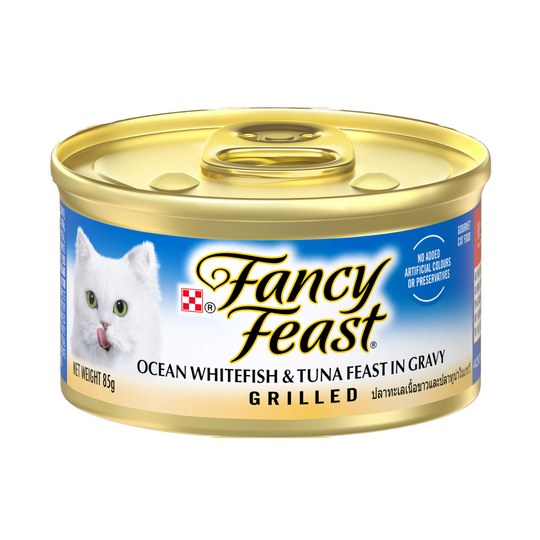 Fancy Feast Grilled Ocean Whitefish & Tuna Feast in Gravy Gourmet Cat Canned Food