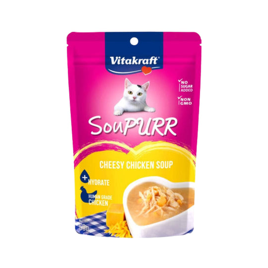 Vitakraft Cat Soupurr Cheesy Chicken Soup Pouch Cat Food