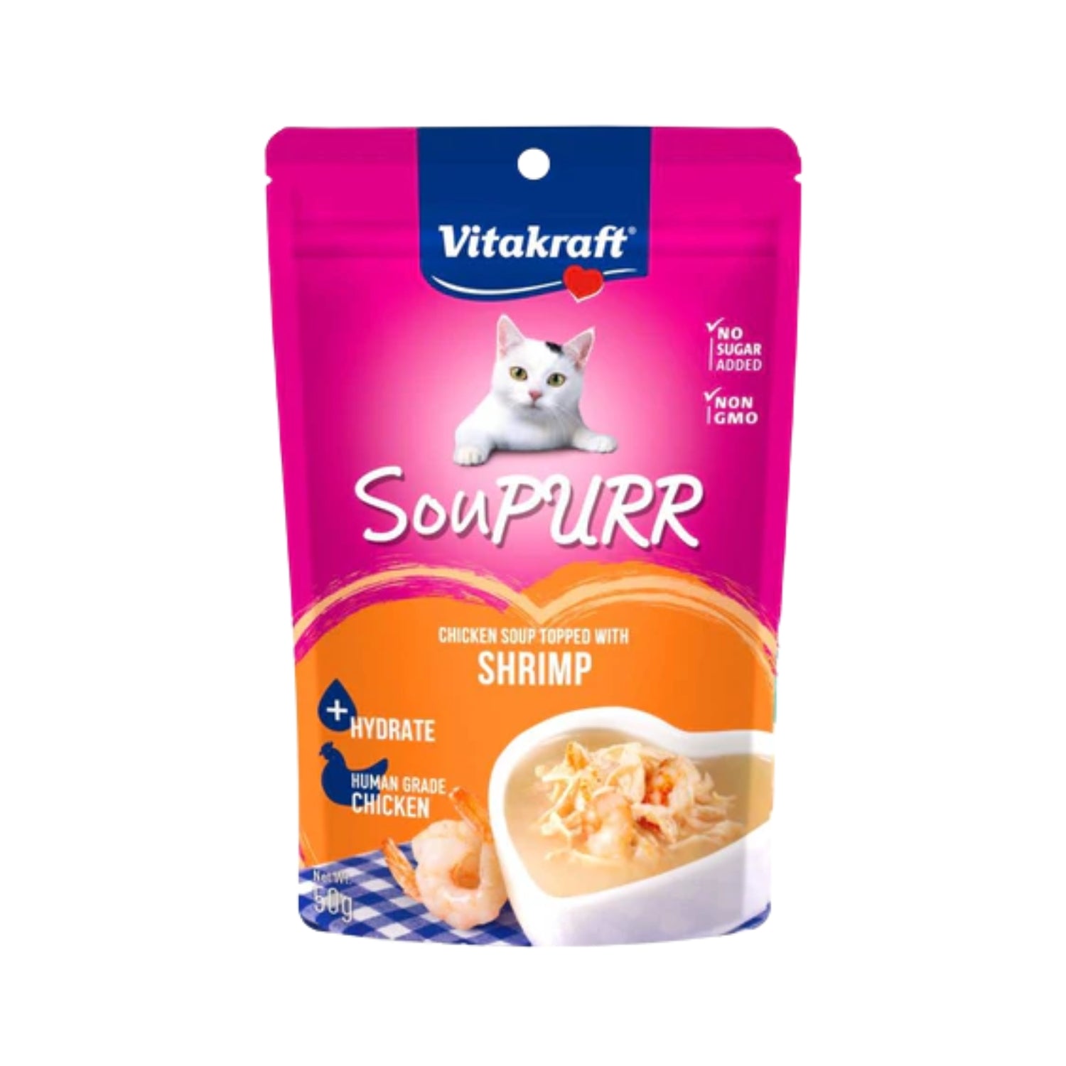 Vitakraft Cat Soupurr Chicken Soup with Shrimp Pouch Cat Food